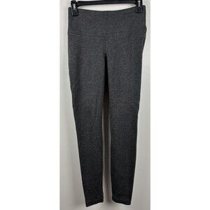 WHBM Runway Legging Size 6 Charcoal Gray Heather Ponte Knit Ankle Length Thick